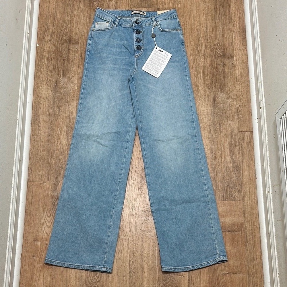 MANILA GRACE | NWT Women's Wide Leg High Waist Button Fly Denim Jeans, Size 29